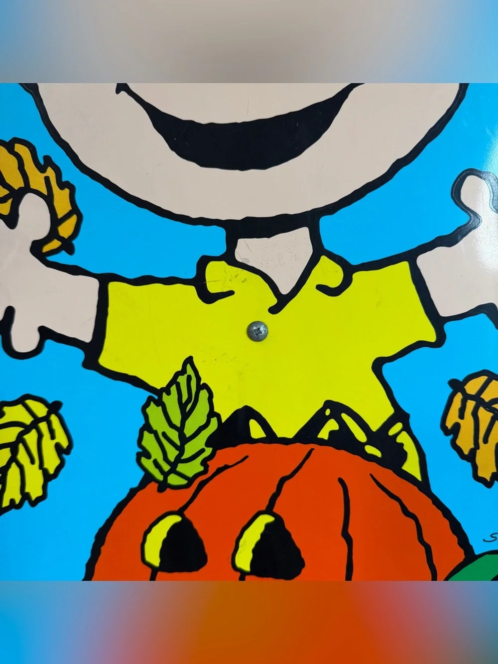 Vtg 1998 Halloween Charlie Brown Pumpkin Outdoor Yard Sign Decor Art Prop